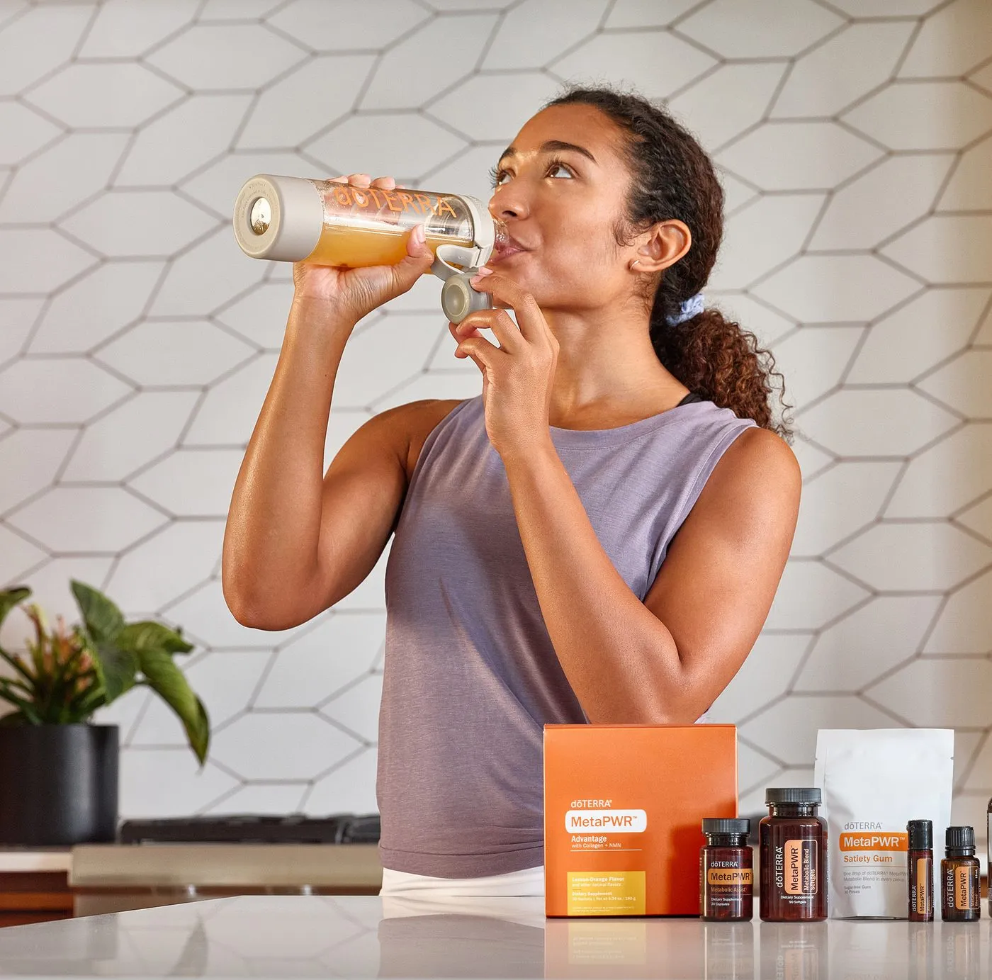 Kit dōTERRA MetaPWR System — bebida, cápsulas, softgels, goma e óleo metabólico